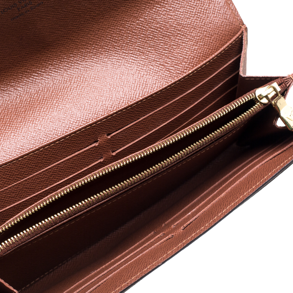 

Louis Vuitton Monogram Canvas Sarah Wallet, Brown