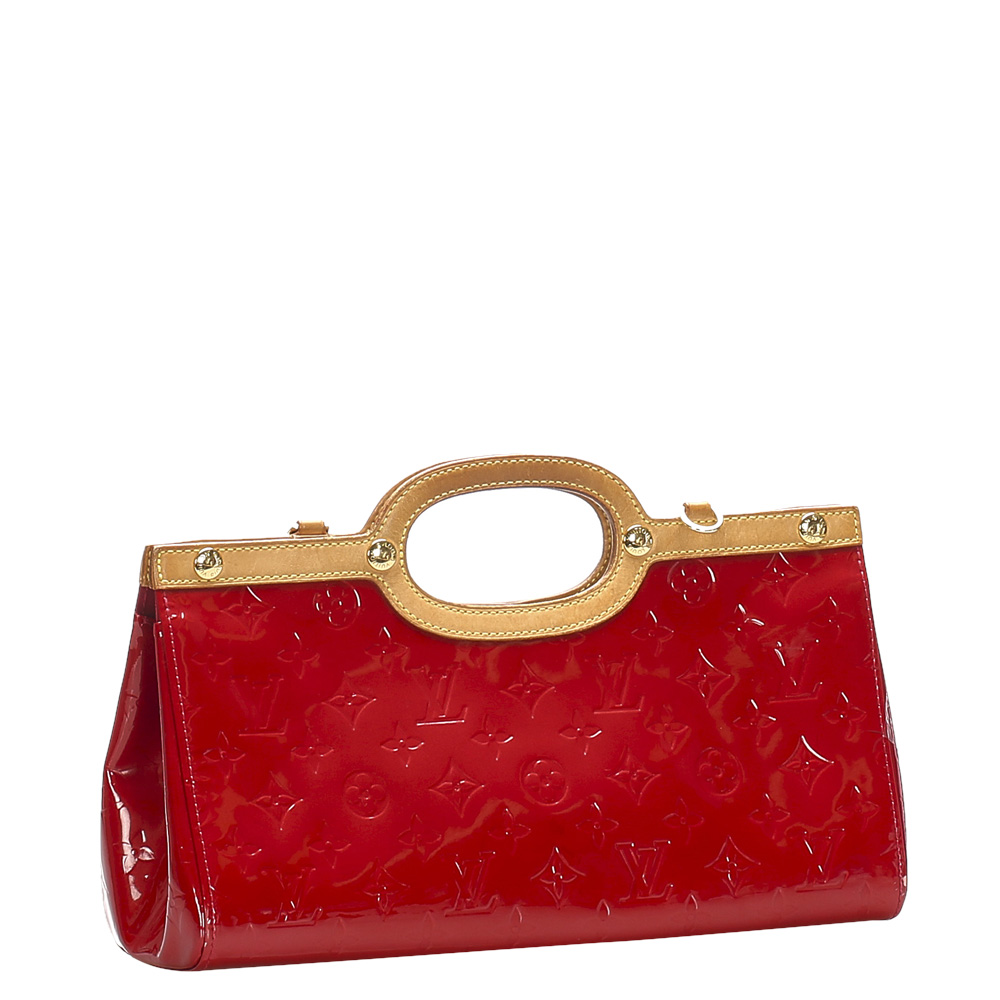 

Louis Vuitton Red Monogram Vernis Roxbury Drive Bag