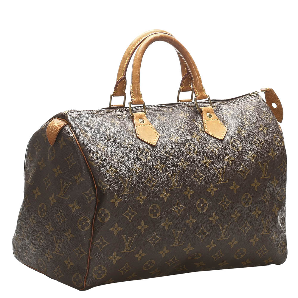 

Louis Vuitton Monogram Canvas Speedy 35 Bag, Brown