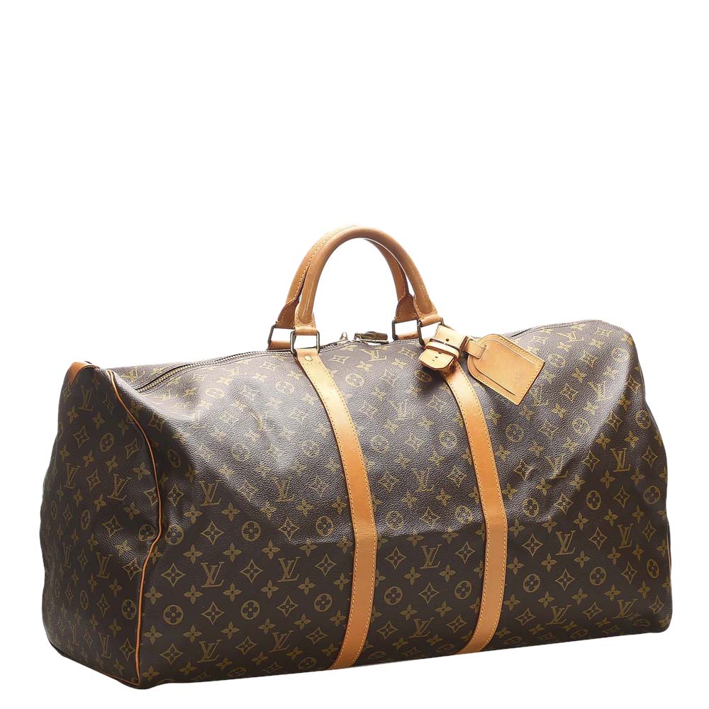 

Louis Vuitton Monogram Canvas Keepall Bandouliere 60 Bag, Brown