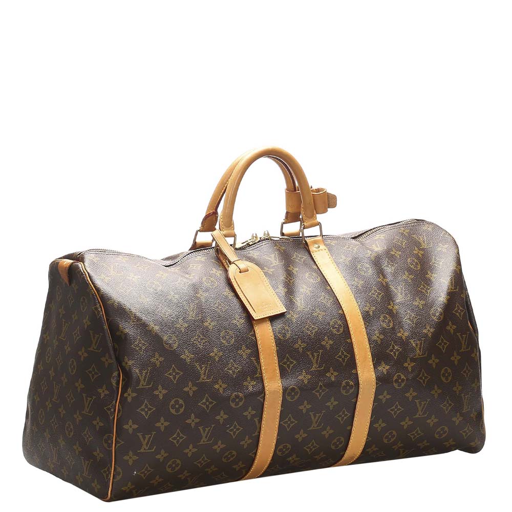 

Louis Vuitton Monogram Canvas Keepall 55 Bag, Brown