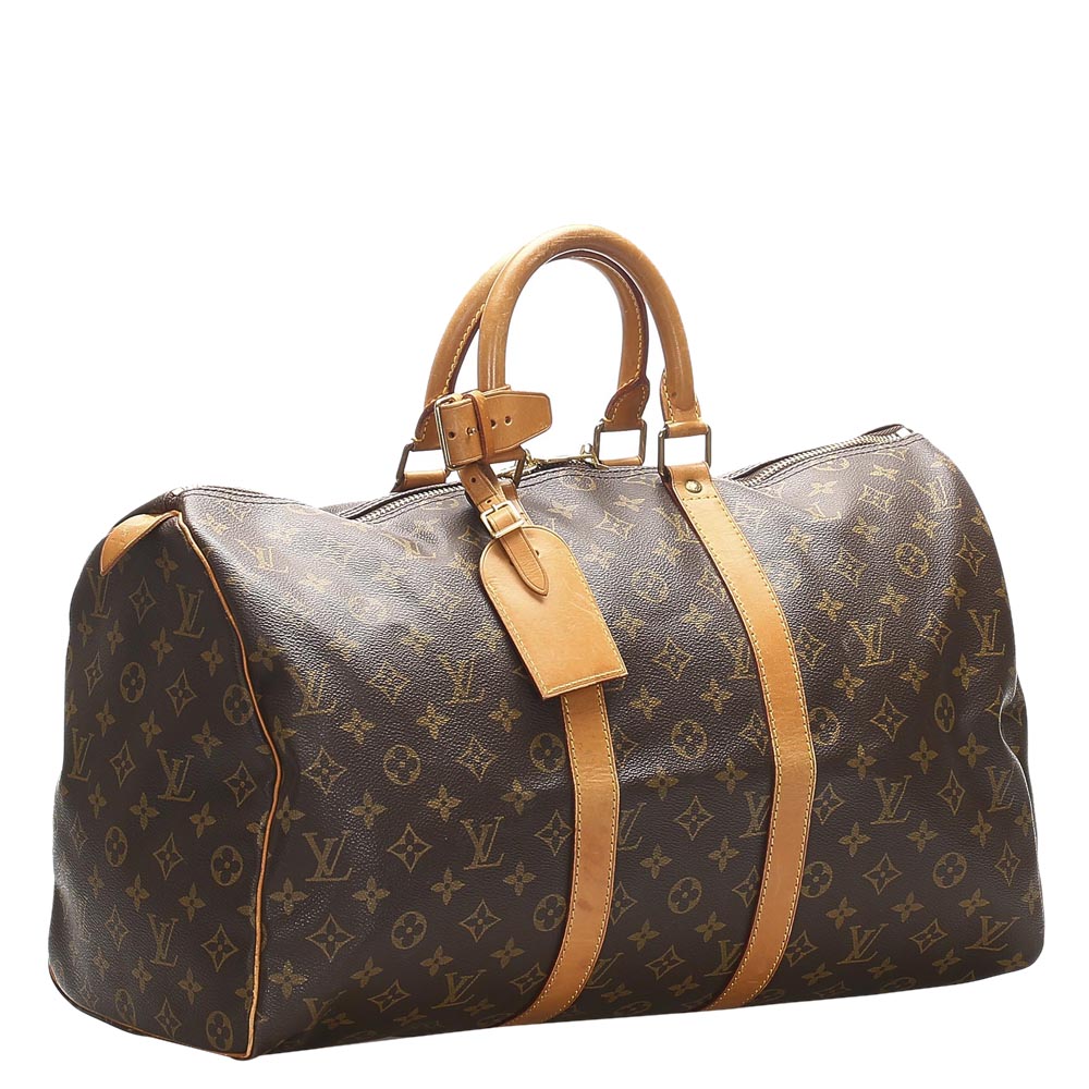 

Louis Vuitton Monogram Canvas Keepall 45 Bag, Brown