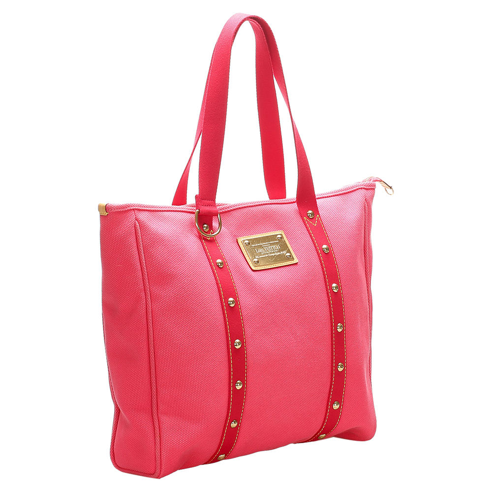 

Louis Vuitton Pink Canvas Antigua Cabas GM Bag