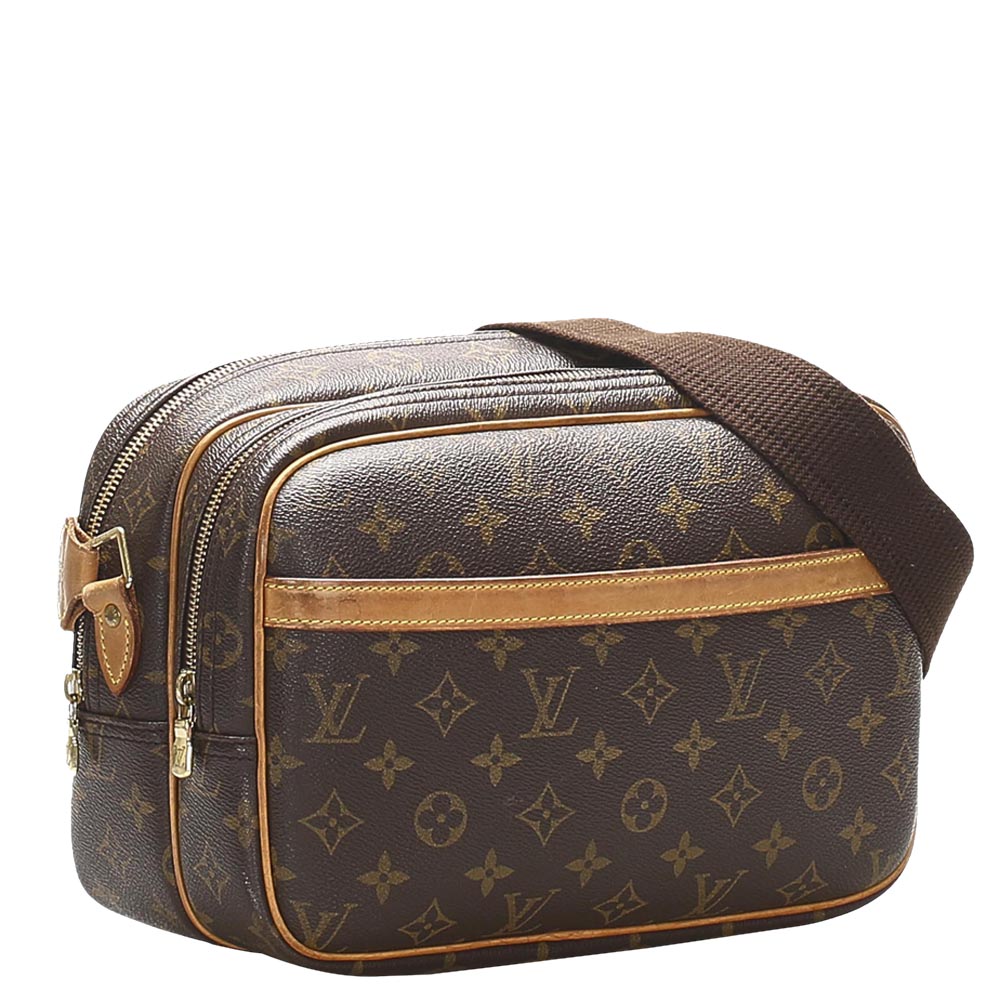 

Louis Vuitton Monogram Canvas Reporter PM Bag, Brown