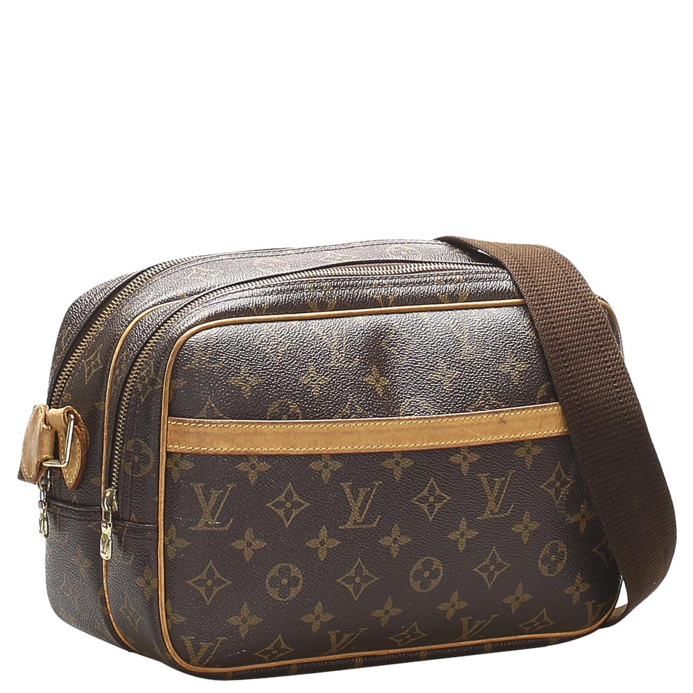 

Louis Vuitton Monogram Canvas Reporter PM Bag, Brown