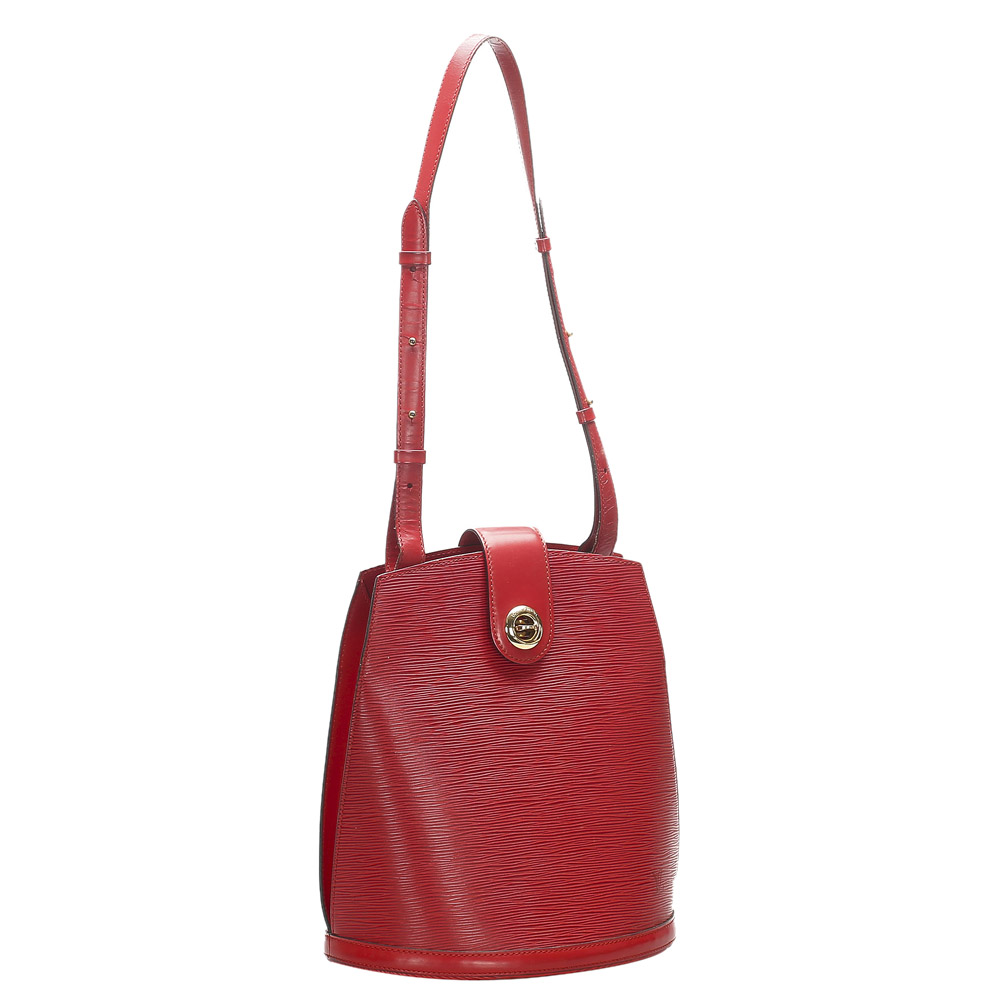

Louis Vuitton Red Epi Leather Cluny Bag