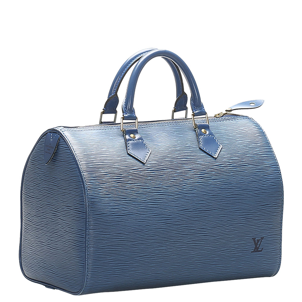 

Louis Vuitton Blue Epi Leather Speedy 30 Bag