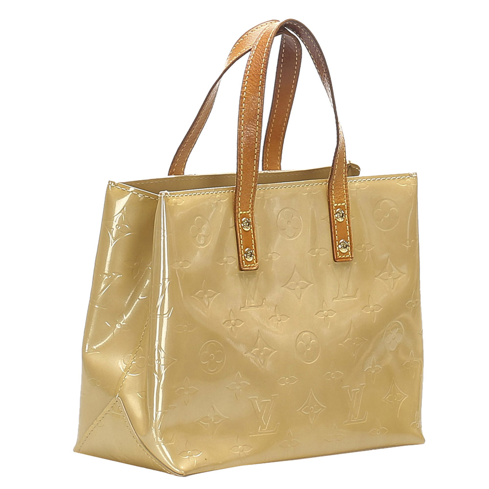 

Louis Vuitton Beige Monogram Vernis Reade PM Bag