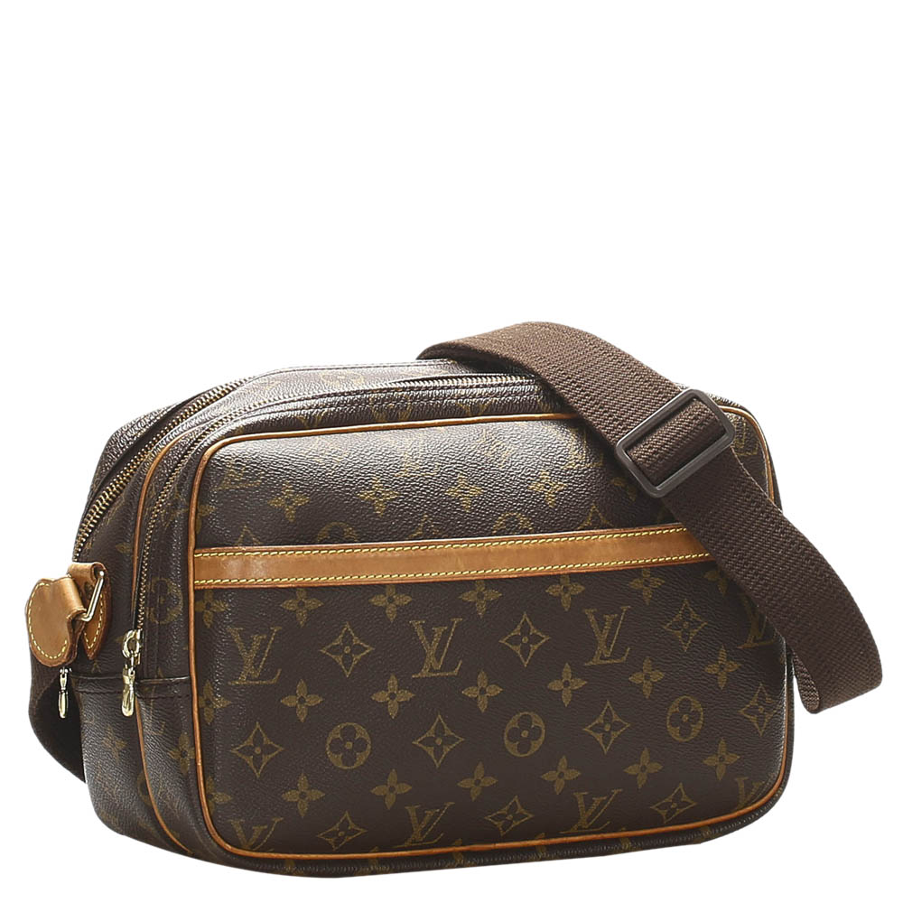 

Louis Vuitton Monogram Canvas Reporter PM Bag, Brown