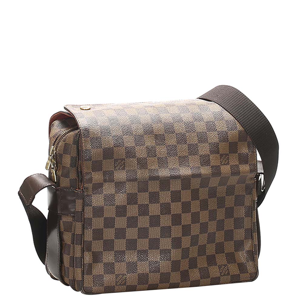 

Louis Vuitton Damier Canvas Ebene Naviglio Messenger Bag, Brown