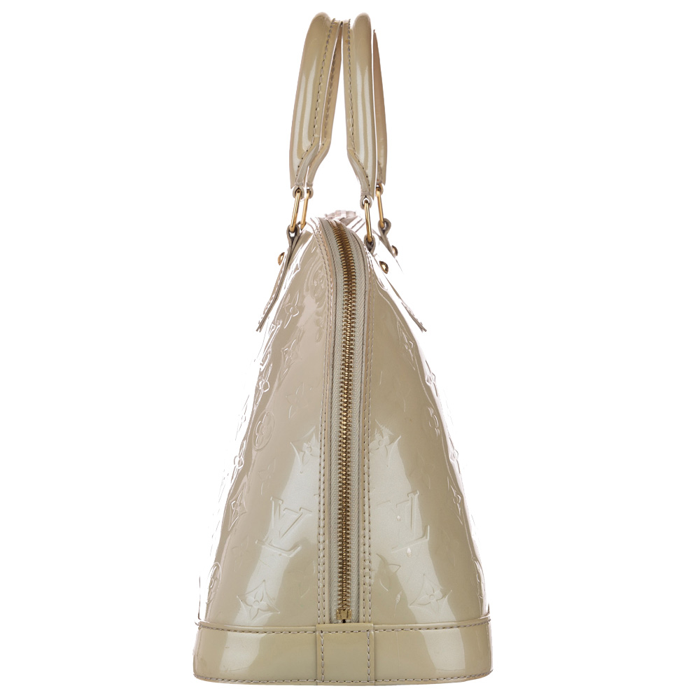 

Louis Vuitton Brown Monogram Vernis Alma PM Bag, Beige