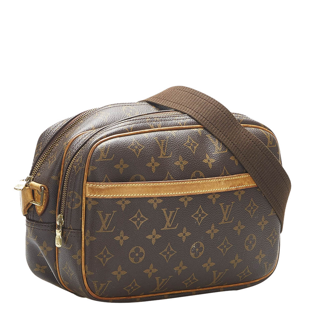 

Louis Vuitton Monogram Canvas Reporter PM Bag, Brown