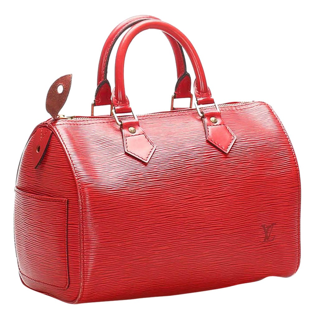 

Louis Vuitton Red Epi Leather Speedy 25 Bag