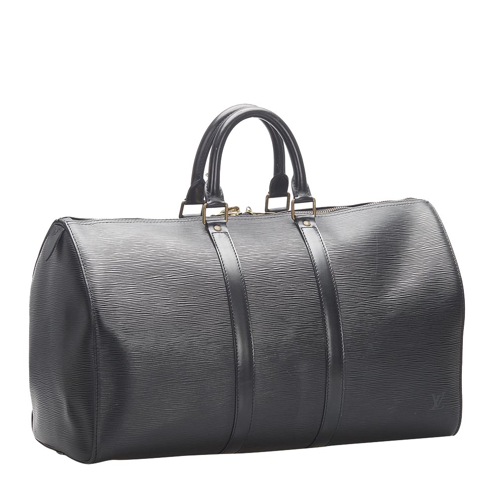 

Louis Vuitton Black Epi Leather Keepall 45 Bag