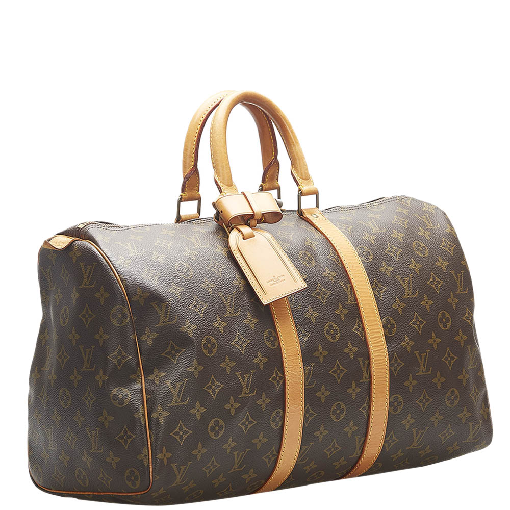 

Louis Vuitton Monogram Canvas Keepall 45 Bag, Brown