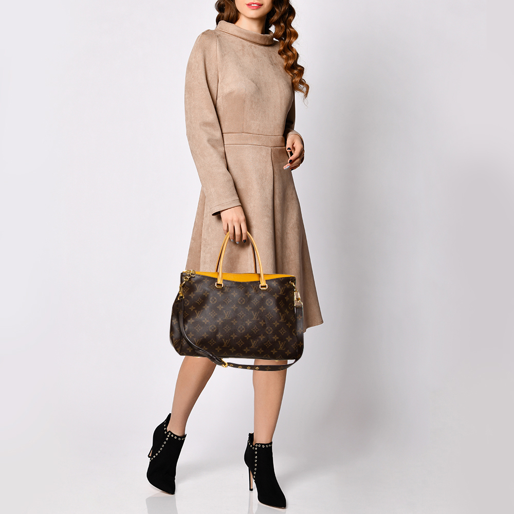 

Louis Vuitton Saffron Monogram Canvas Pallas Bag, Brown