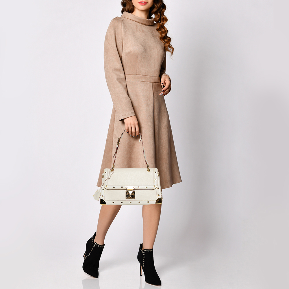 

Louis Vuitton White Suhali Leather L’Aimable Bag