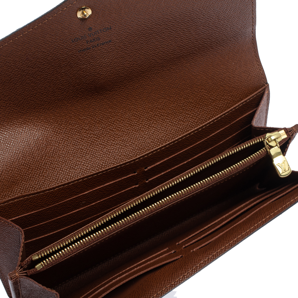 

Louis Vuitton Monogram Canvas Sarah Wallet, Brown