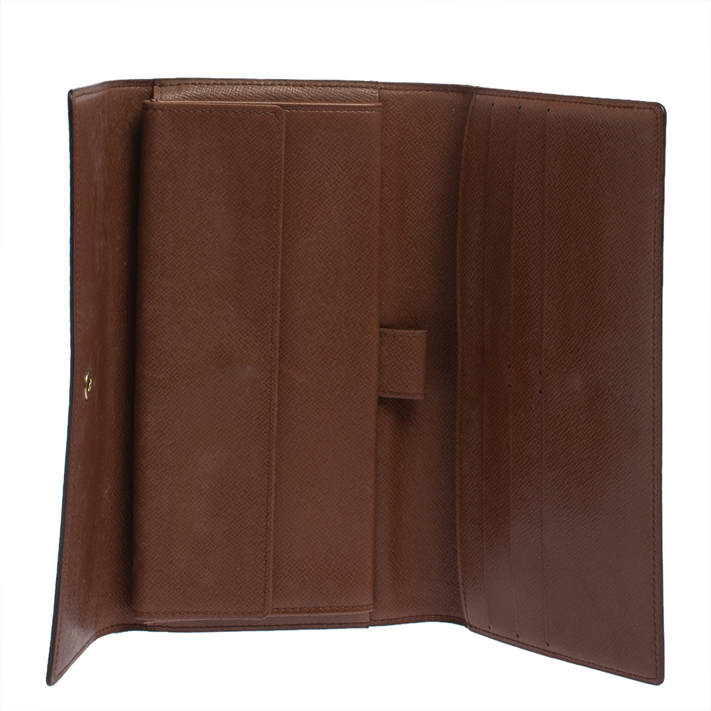 

Louis Vuitton Monogram Canvas Sarah Wallet, Brown