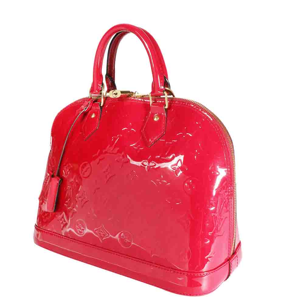 

Louis Vuitton Red Monogram Vernis Alma PM Bag