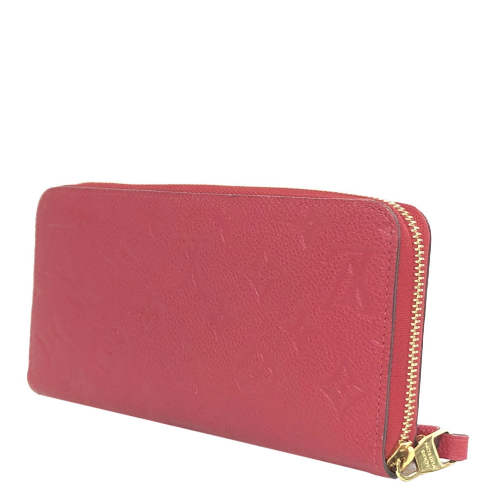 

Louis Vuitton Red Monogram Empreinte Leather Zippy Wallet