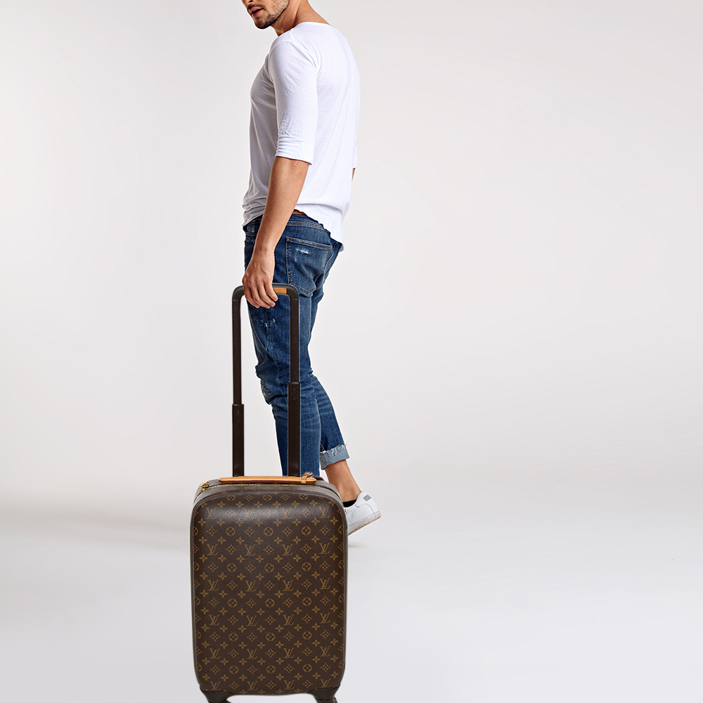 

Louis Vuitton Monogram Canvas Zephyr 55 Rolling Suitcase, Brown