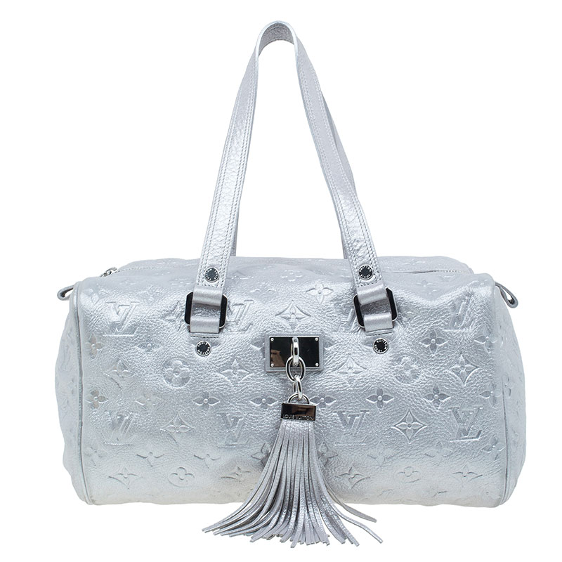 Louis Vuitton Limited Edition Silver Monogram Shimmer Comete Bag