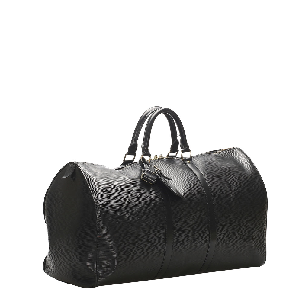 

Louis Vuitton Black Epi Leather Keepall 50 Bag