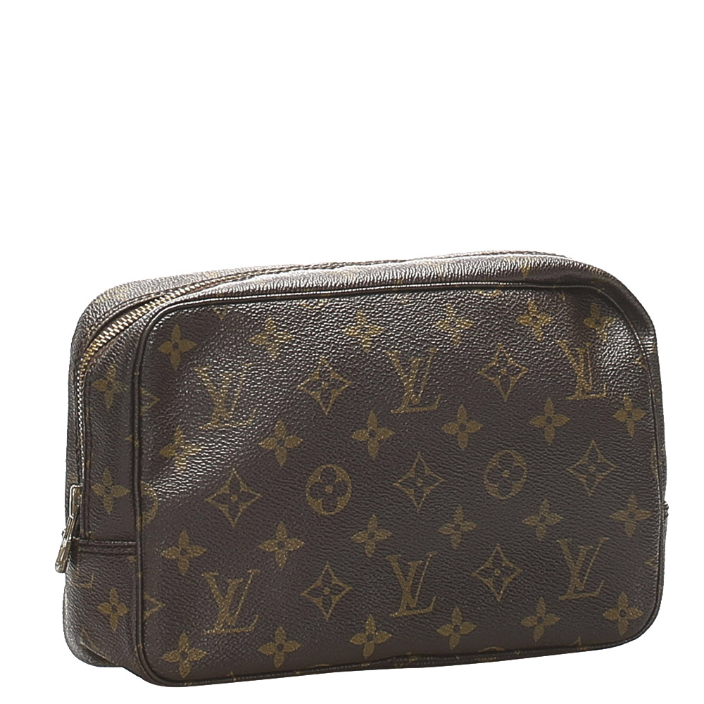 

Louis Vuitton Monogram Canvas Trousse Toilette 28 Pouch, Brown