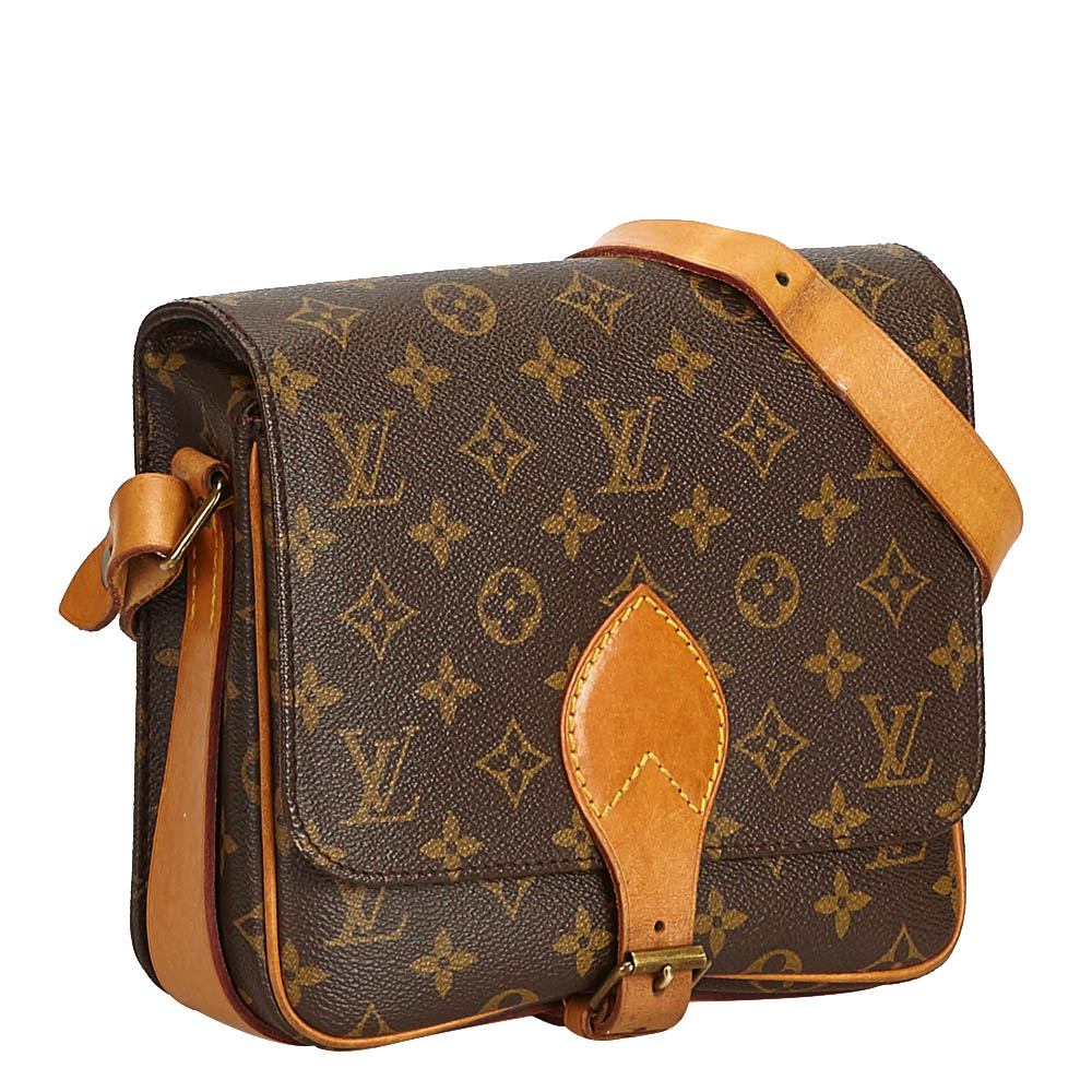 

Louis Vuitton Monogram Canvas Cartouchiere MM Bag, Brown