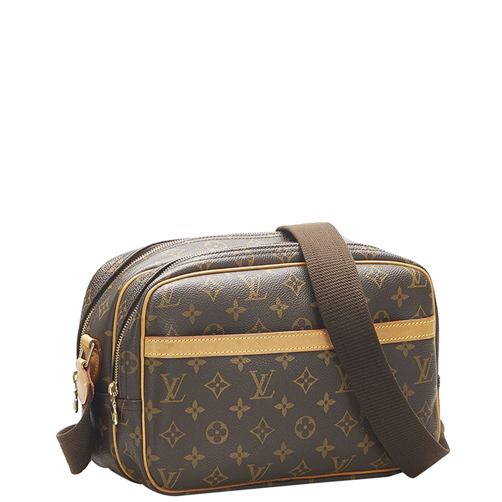 

Louis Vuitton Monogram Canvas Reporter PM Bag, Brown