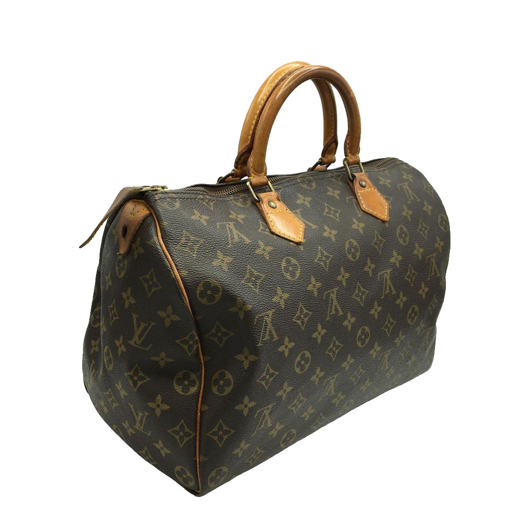 

Louis Vuitton Monogram Canvas Speedy 35 Bag, Brown