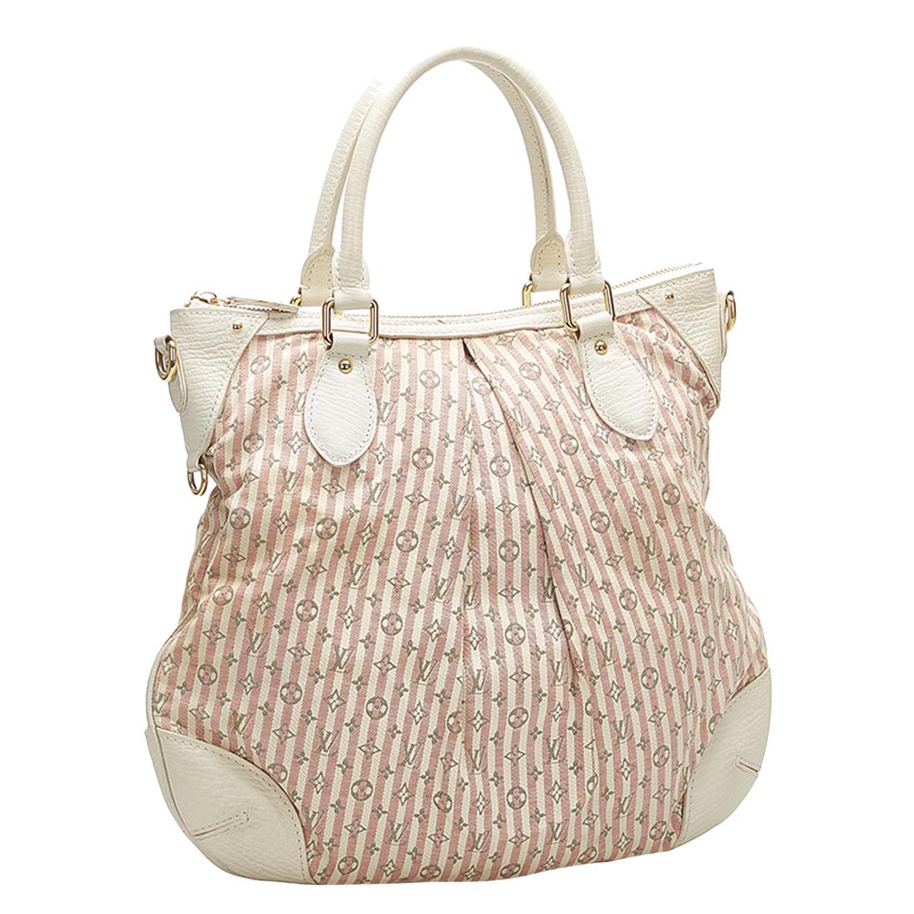 

Louis Vuitton Pink/White Monogram Mini Lin Canvas Croisette Marina PM Bag