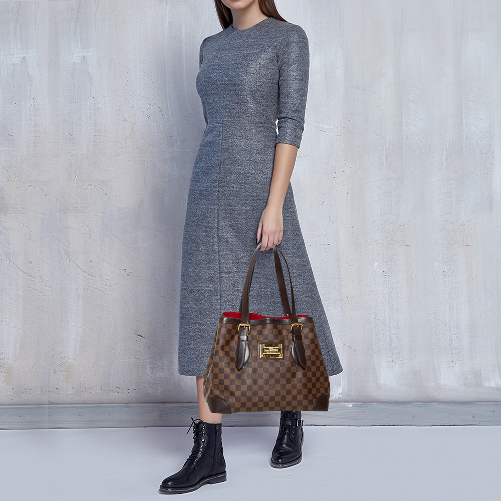 

Louis Vuitton Damier Ebene Canvas Hampstead MM Bag, Brown