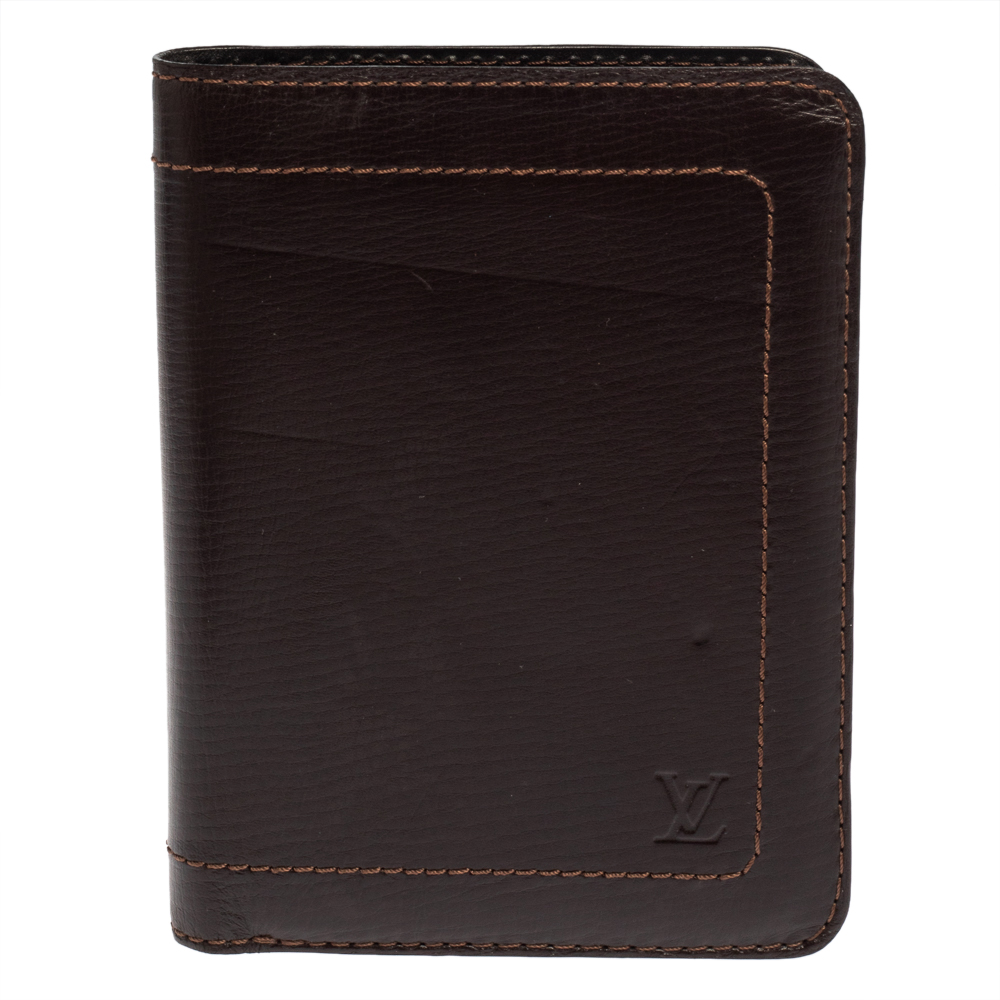 Pre-owned Louis Vuitton Brown Leather Compact Wallet