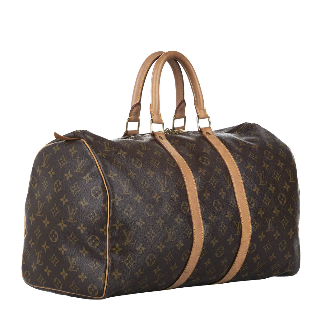 

Louis Vuitton Monogram Canvas Keepall 55 Bag, Brown