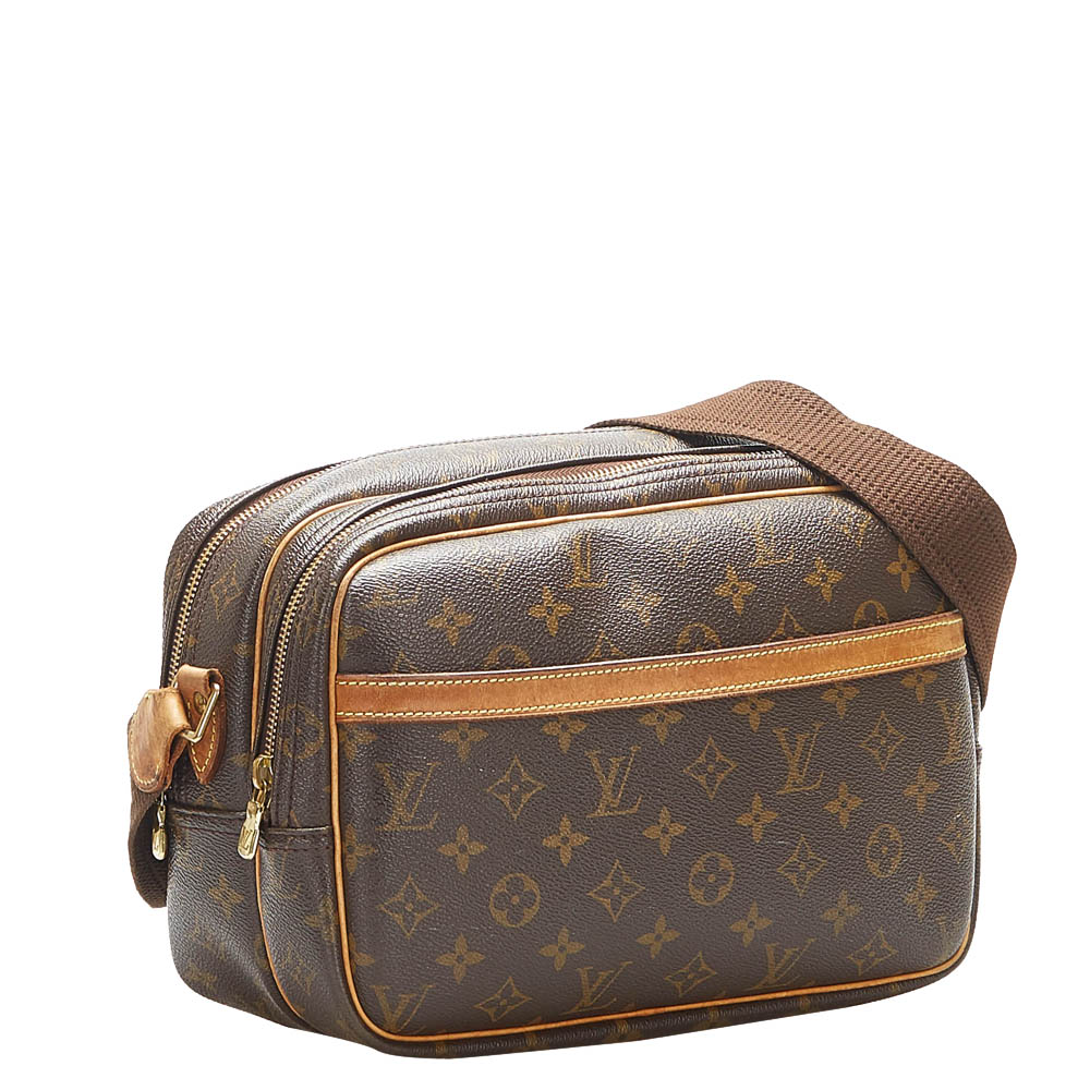 

Louis Vuitton Monogram Canvas Reporter PM Bag, Brown