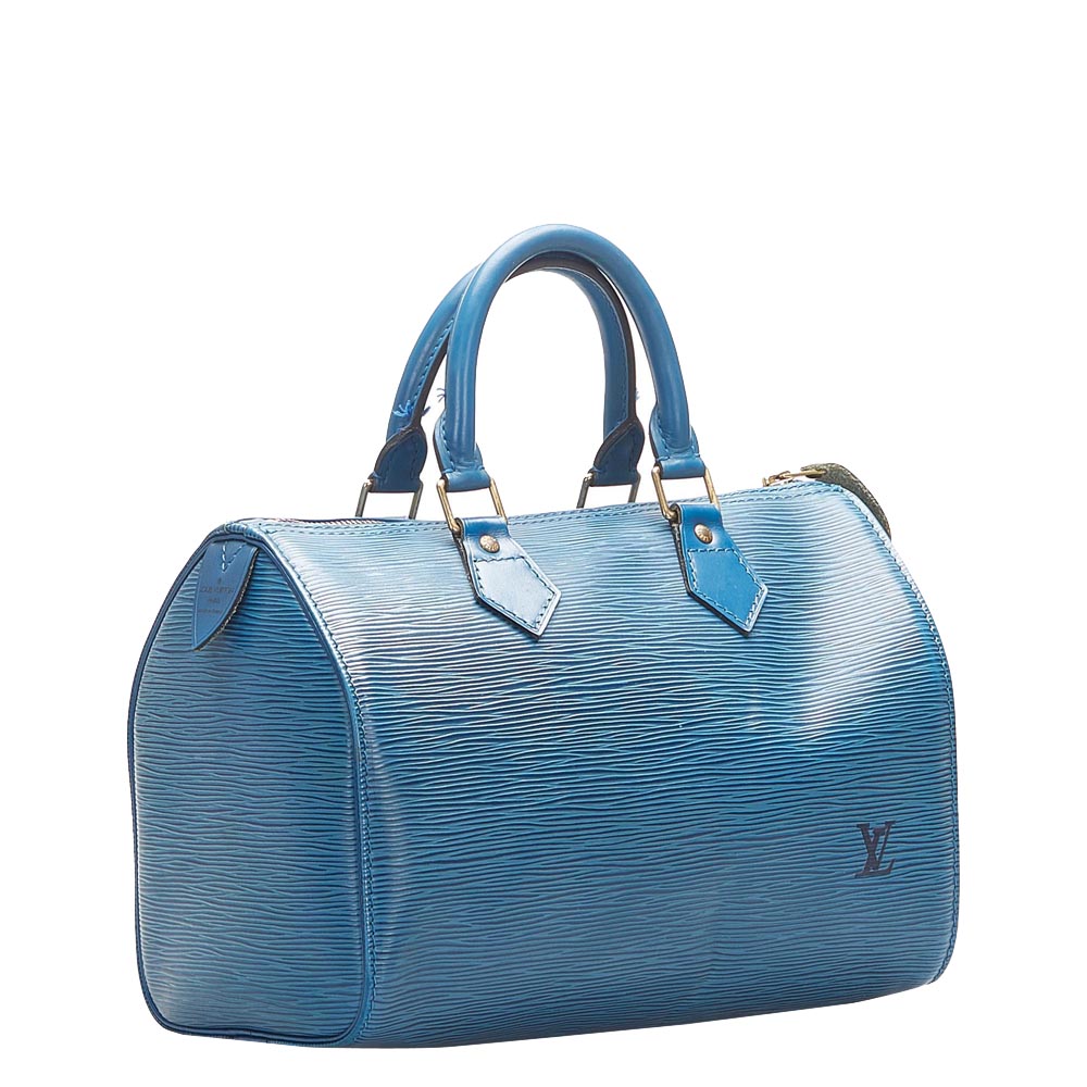 

Louis Vuitton Blue Epi Leather Speedy 25 Bag