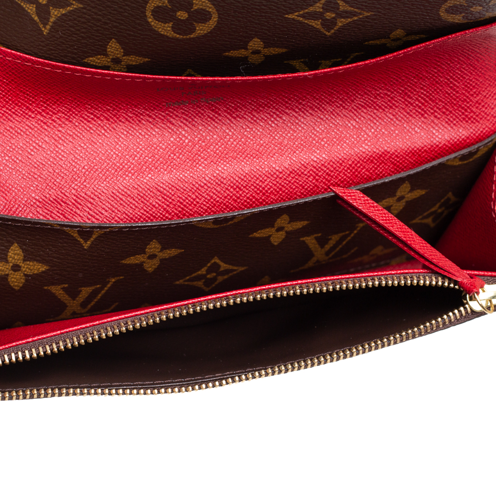 

Louis Vuitton Monogram Canvas Emilie Wallet, Brown