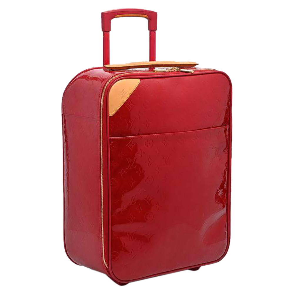 

Louis Vuitton Red Monogram Vernis Pegase 45 Suitcase Bag