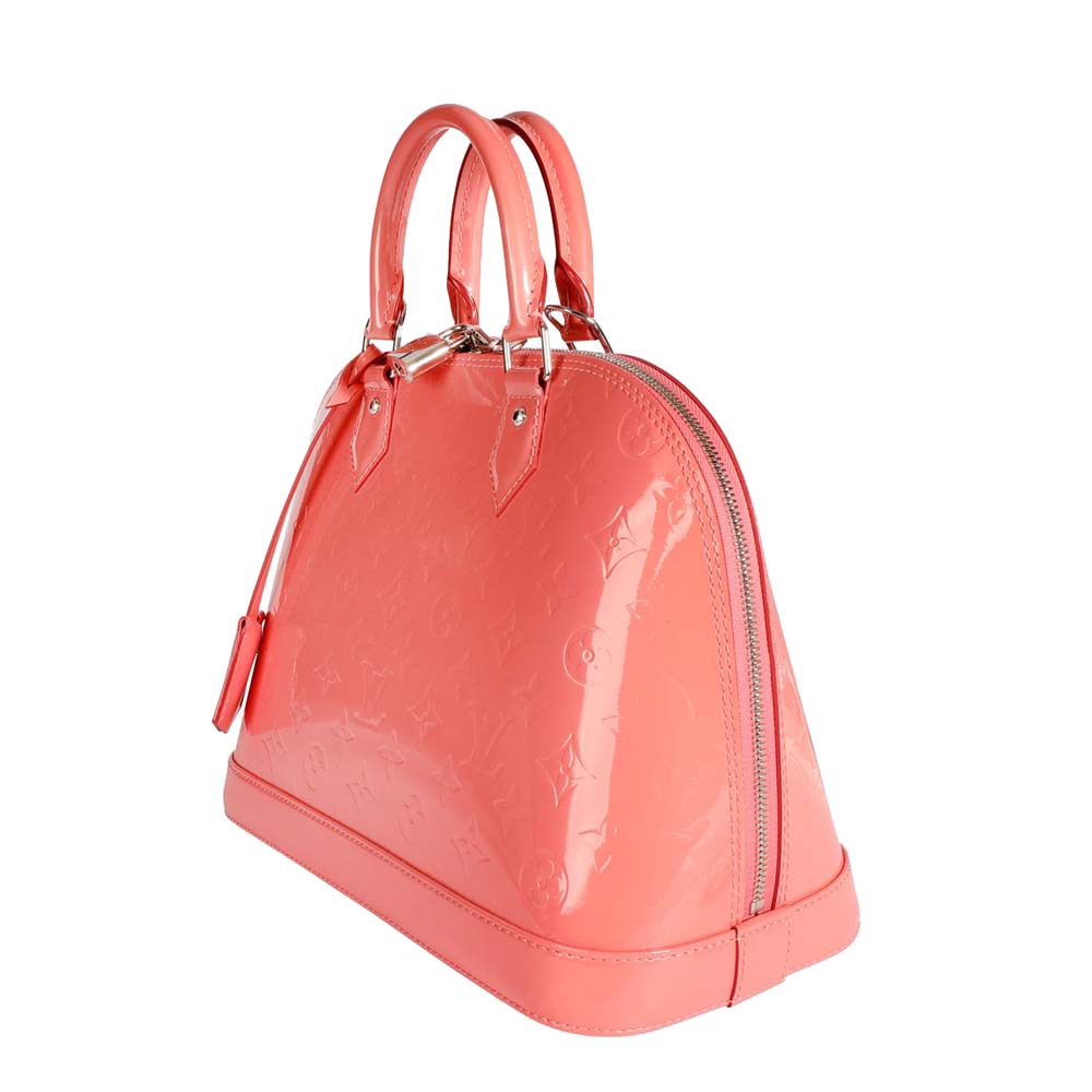 

Louis Vuitton Orange Monogram Vernis Alma PM Bag