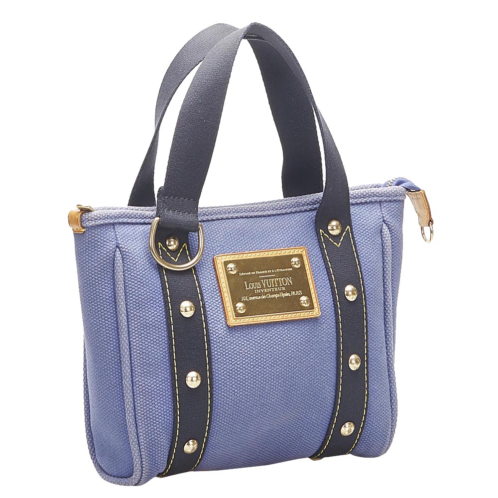 

Louis Vuitton Purple Toile Canvas Antigua Cabas PM Bag, Blue