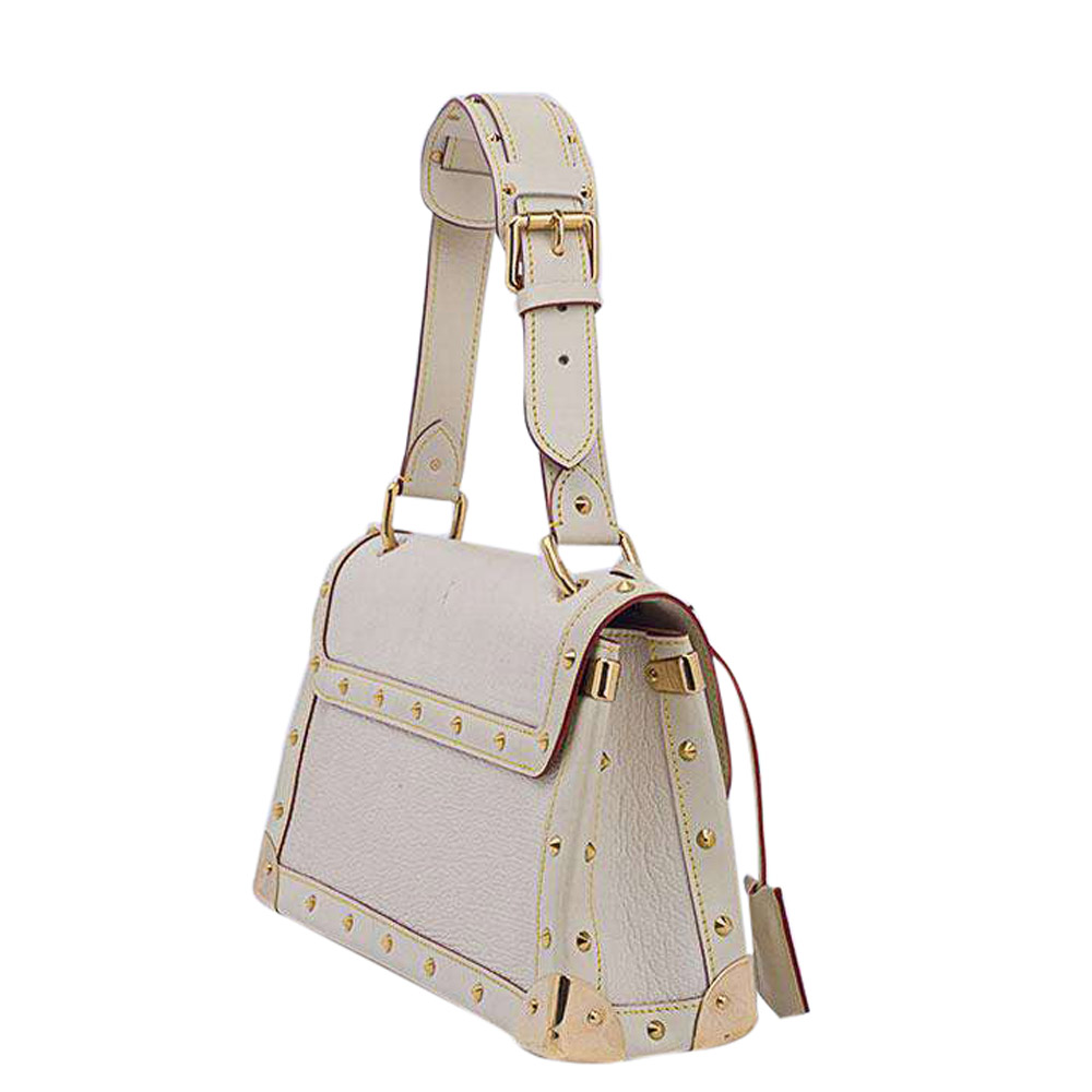 

Louis Vuitton White Suhali Leather Le Talentueux Bag with Wallet