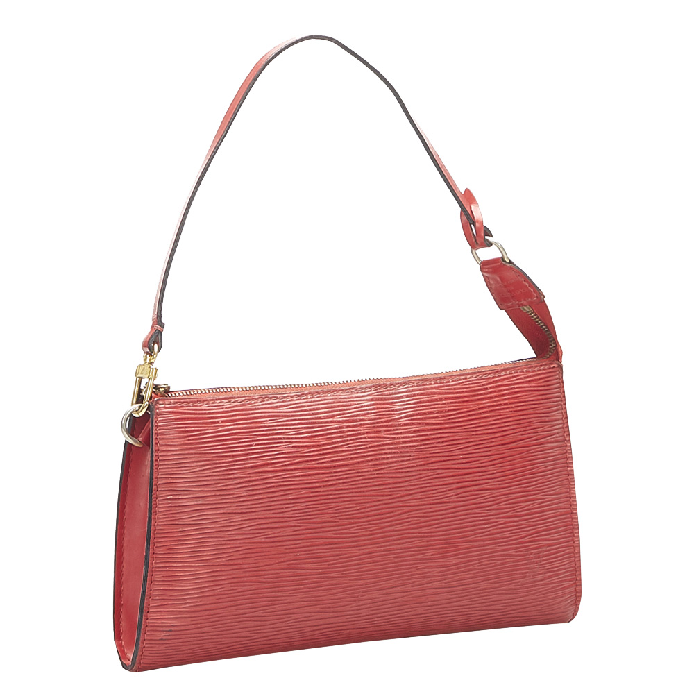 

Louis Vuitton Red Epi Leather Pochette Accessoires Bag