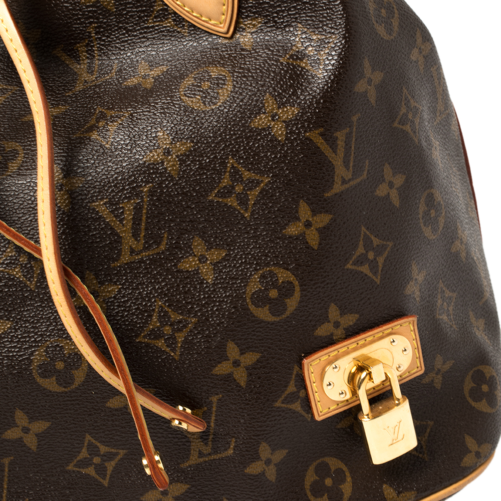 Brown Coated Canvas Louis Vuitton Bucket Bag Cloth ref.668312 - Joli Closet