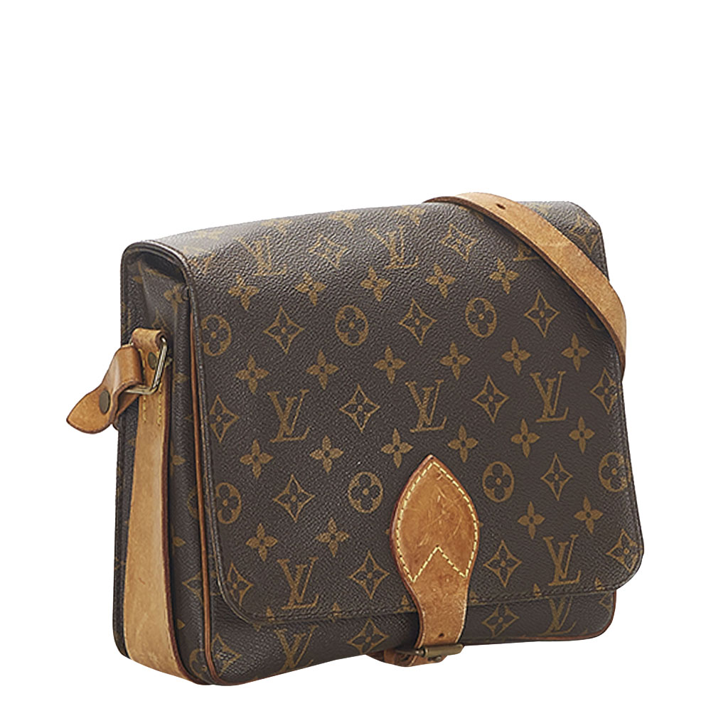 

Louis Vuitton Monogram Canvas Cartouchiere MM Bag, Brown