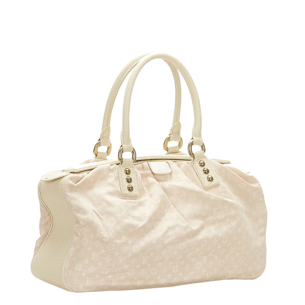 

Louis Vuitton White Monogram Mini Lin Canvas Trapeze GM Bag