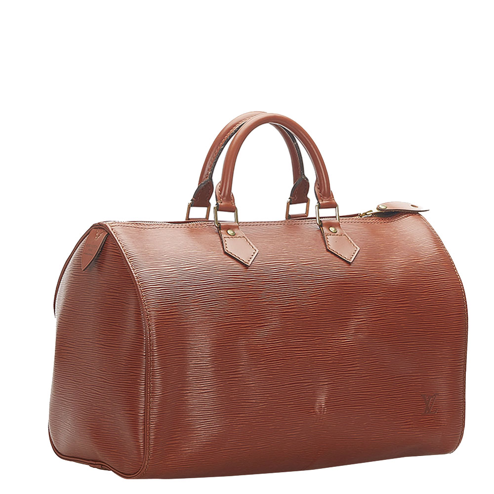 

Louis Vuitton Brown Epi Leather Speedy 35 Bag