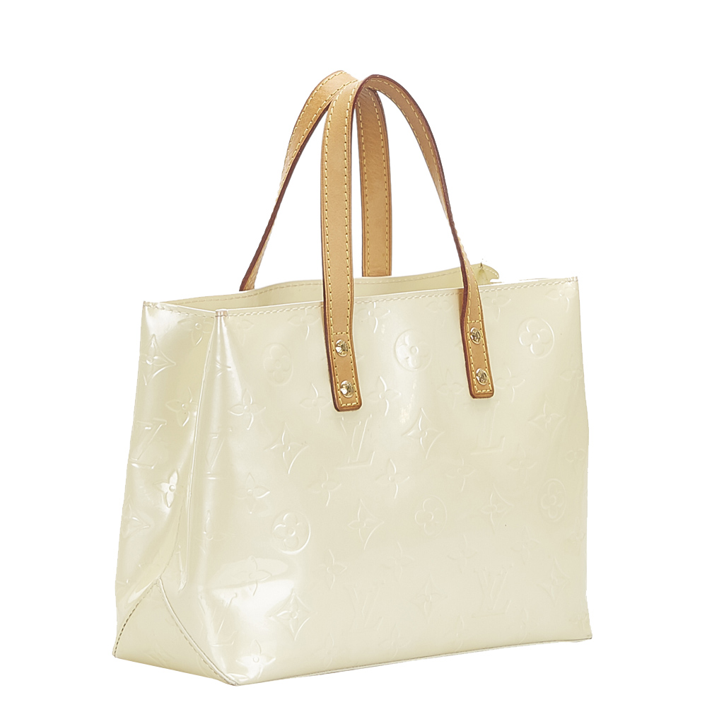 

Louis Vuitton White Monogram Vernis Reade PM Bag