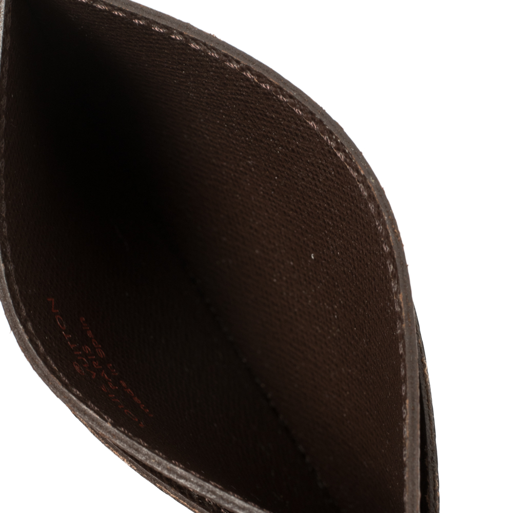 

Louis Vuitton Damier Ebene Canvas Card Holder, Brown